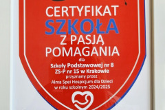 Jesteśmy Szkołą z Pasją Pomagania 2025